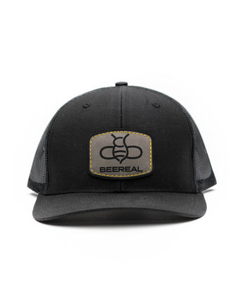 BEEREAL Black Patch Hat