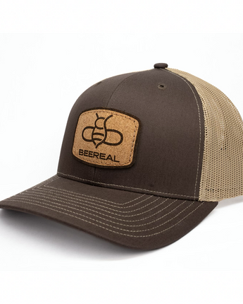 BEEREAL Brown Patch Hat